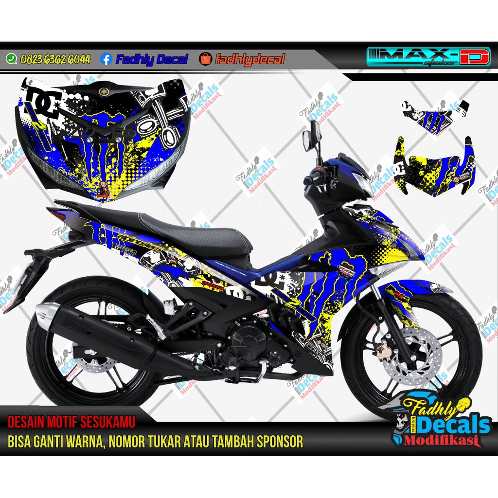 Decal MX King Racing biru keren