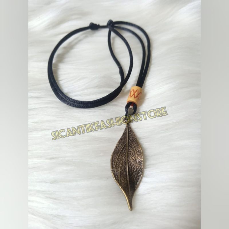 KALUNG TALI BANDUL MOTIF DAUN FASHION PRIA