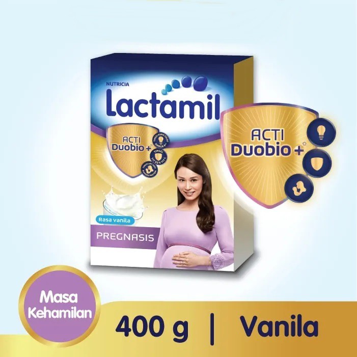 Susu Khusus Ibu Hamil  LACTAMIL Pregnasis Vanila Box - Coklat 400gr