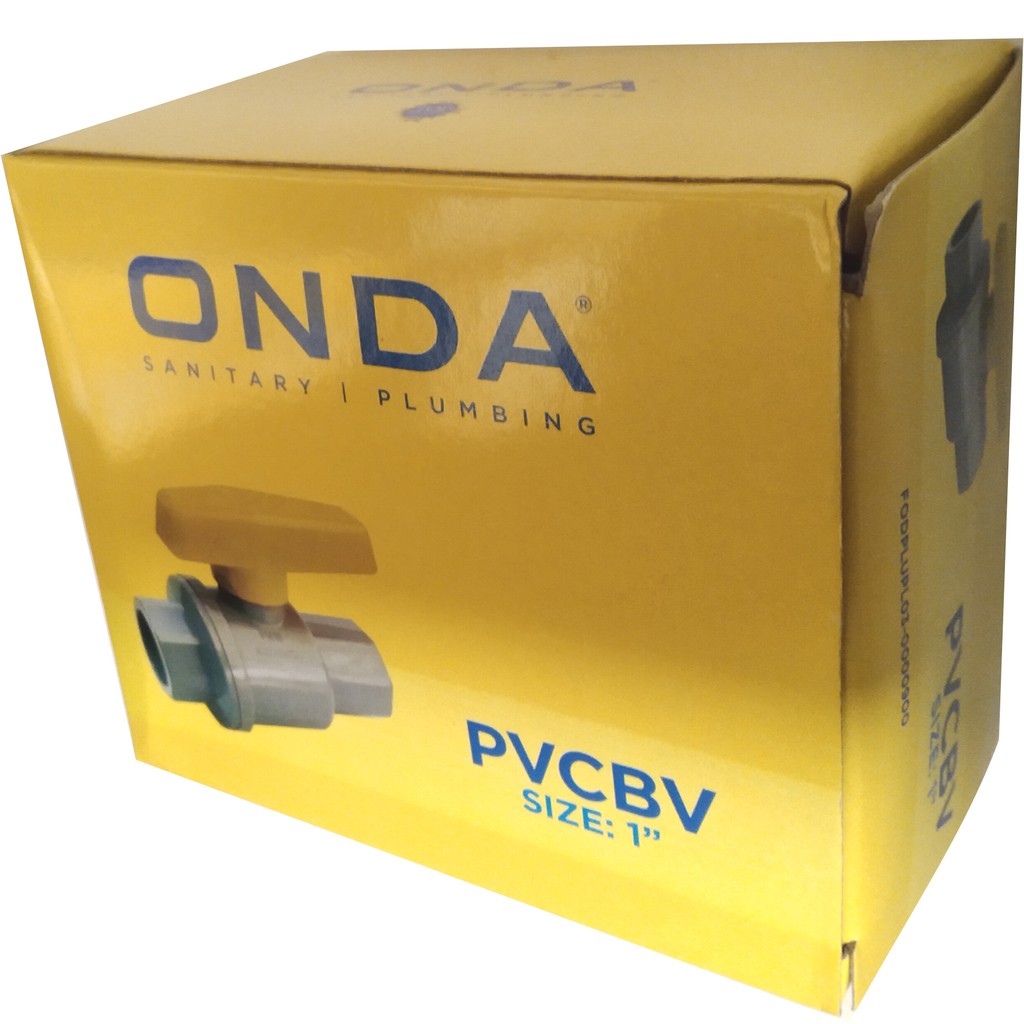 ONDA PVCBV 1&quot; PVC Valve 1 1/4&quot; Katup Keran 1 1/2&quot; Stop Kran Polos