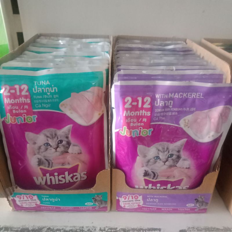 Whiskas Junior/Adult Tuna/Mackerel/Ocean Fish/Grilled Saba/ chicken 80gr | whiskas pouch