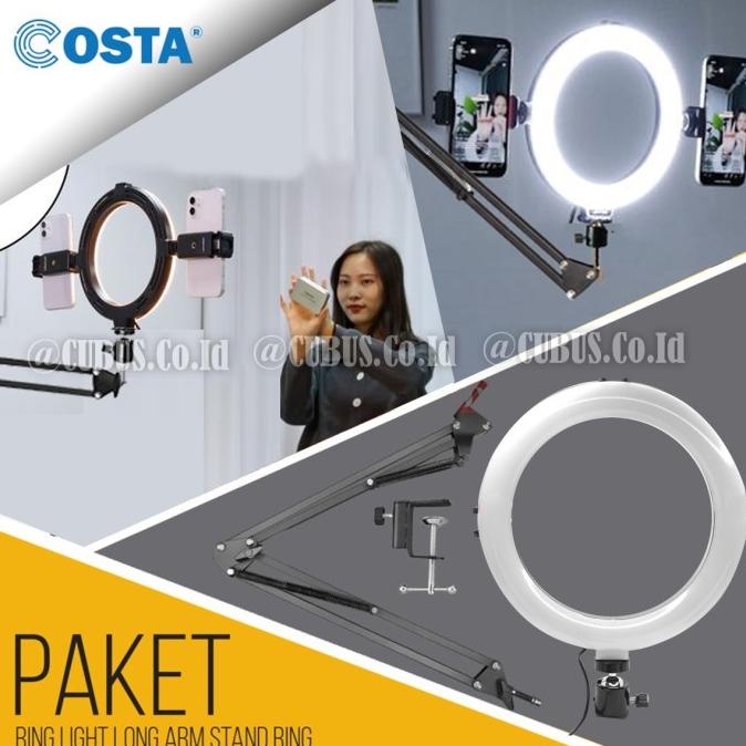 Costa Overhead Braket Arm Nb35 With Ringlight Size M Flatlay Stand Mic