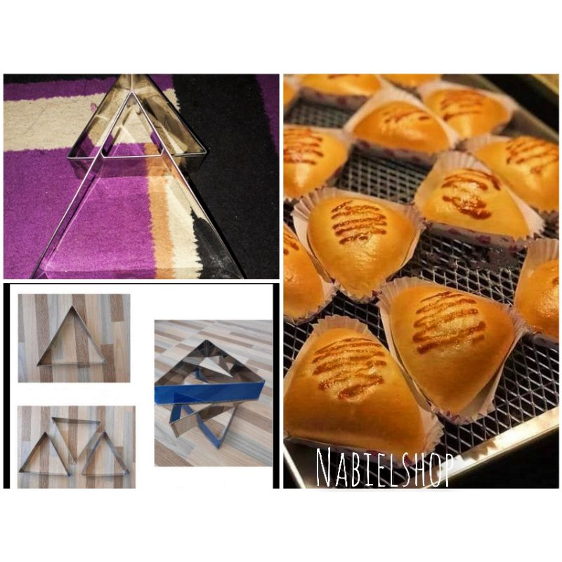 Ring cutter roti motif segitiga isi perlusin