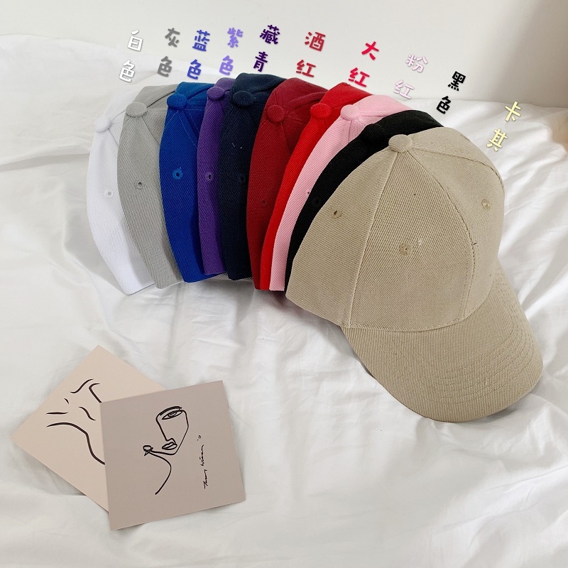 Topi Baseball Casual Gaya Korea Warna Polos