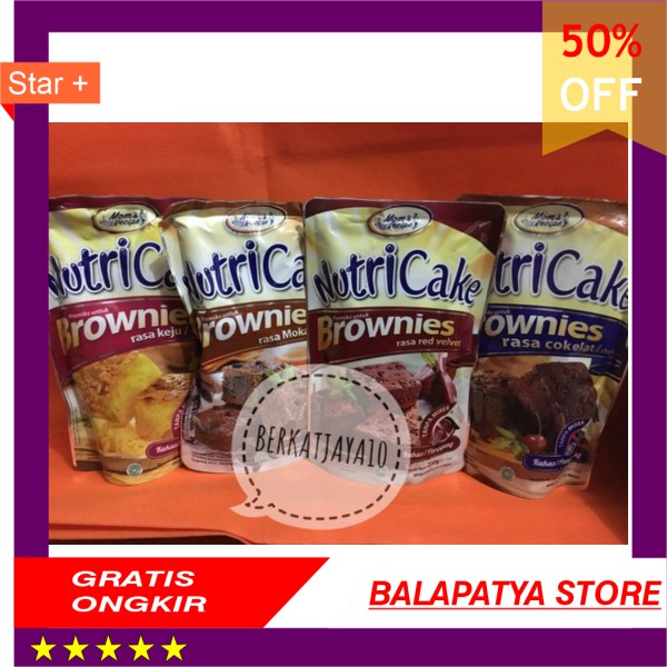 

PROMO !!! Nutricake Brownies Praktis Tepung Instant Coklat Keju Pisang