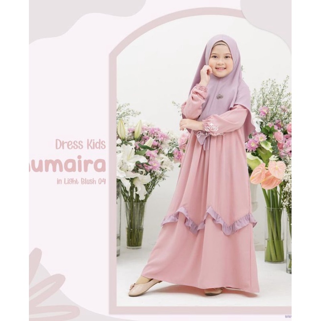 SYARI ANAK TERBARU 7-13/KHUMAIRA SYARI KIDS/GAMIS ANAK L XL/PAKAIAN MUSLIM ANAK/FAR MOSLEMSTORE