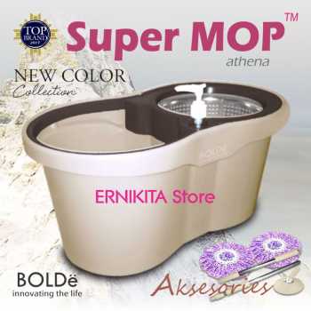 Alat Pel Super MOP BOLDe ATHENA | Stainless+botol wangi+drainase