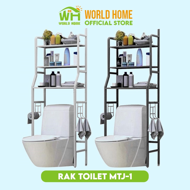 Rak Toilet WC Rak Kamar Mandi Serbaguna Rak Sabun Shampo 3 Susun MTJ-1