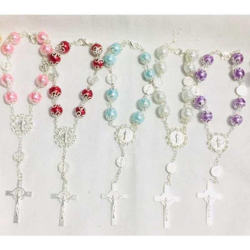 Gantungan Mobil Salib Mutiara 10mm - Gantungan Mobil Salib