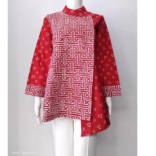 Banyak Dipakai.. batik merah putih batik wanita merah putih batik agustusan baju merah putih terbaru