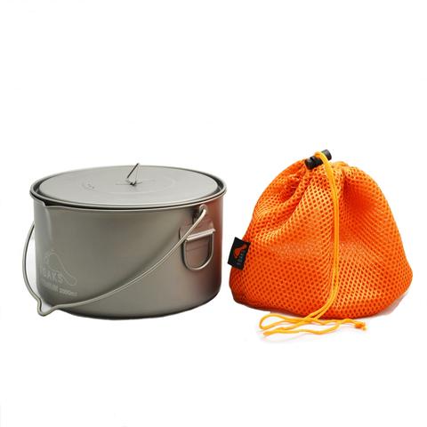 Panci Outdoor Toaks Titanium Pot 2000ml with Bail Handle