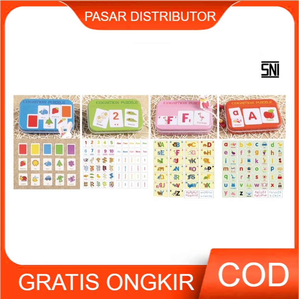 Mainan Edukasi COGNITION PUZZLE BOX Mainan Flash Card Anak Belajar