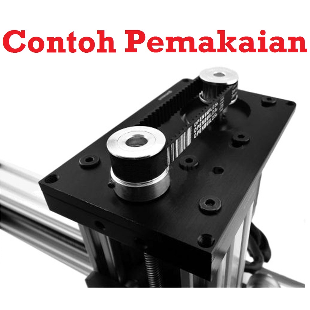 [HAEBOT] GT2 Idler Pulley 20T W6 Bergigi Bore 3 4 5 6mm with Teeth Lebar 6mm W6 Timing Belt Toothed CNC 3D Printer Idle Puley Mini Bearing Tensioner Tension Width Aluminium