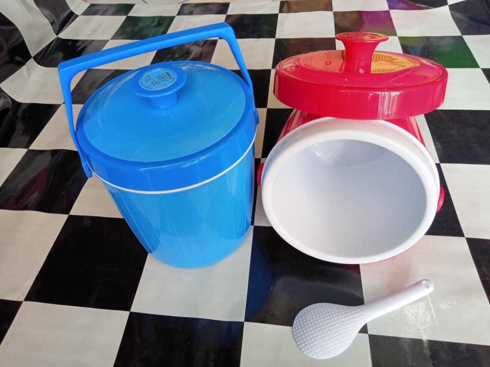 Tempat Es Maspion Ori / Tempat Nasi No.6 & 8 Plastik Tahan Panas Dingin / Termos Nasi Rice Bucket