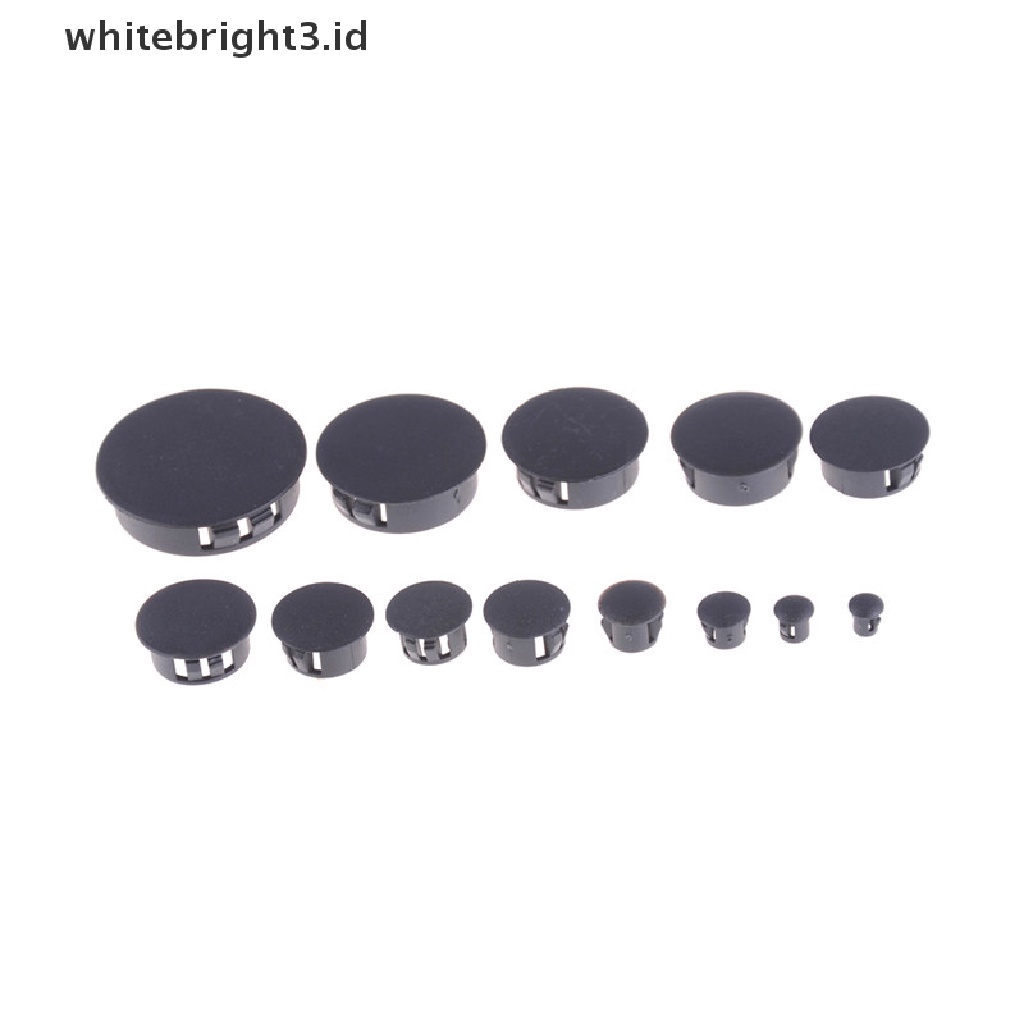 {whitebright3.id} 4Pcs/lot Black Plastic Round Tube Hole Plug Pipe End Cap Cover ,