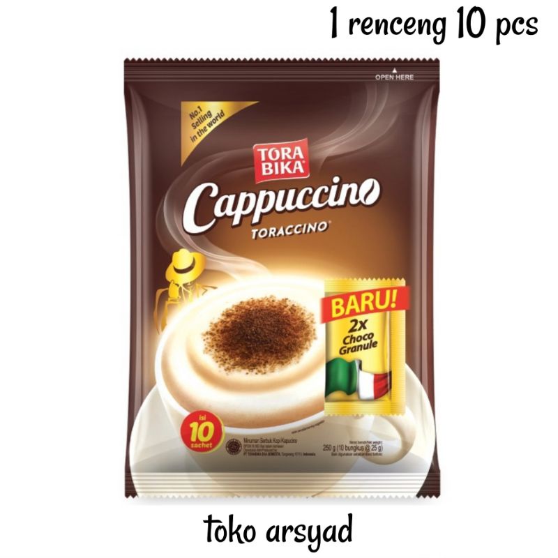 

Torabika Cappuccino kopi 1 Renceng 10 Sachet x 25 Gr