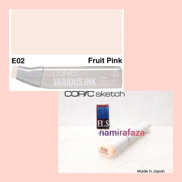 

COPIC SKETCH MARKER E02 FRUIT PINK ( CSM ) COLOR VARIOUS REFILL ISI COPIC COLOUR