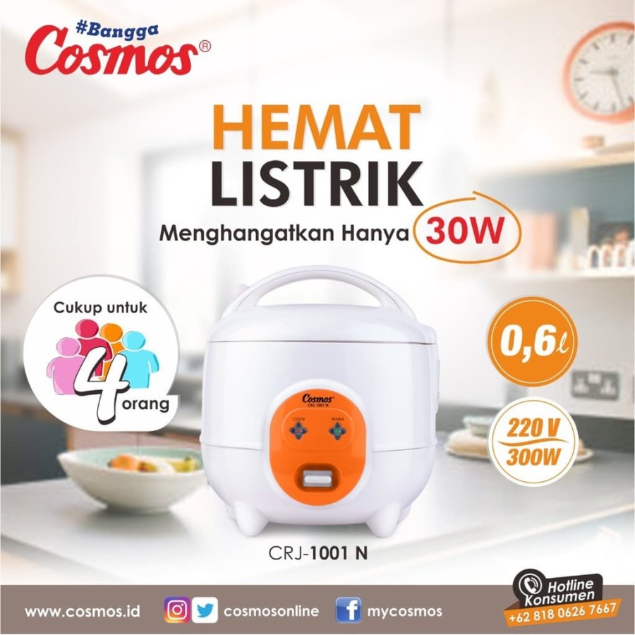 Rice Cooker Cosmos Magic Com Cosmos 0.6L CRJ 1001N CRJ-1001N CRJ1001N Rice Cooker