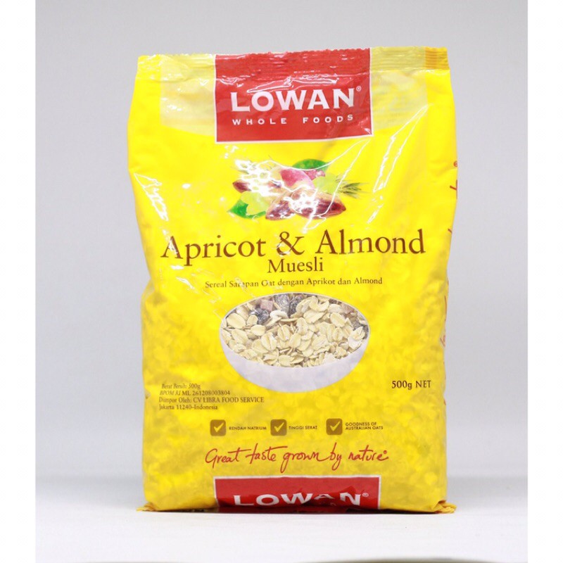 Lowan Muesli Apricot & Almond 500gr