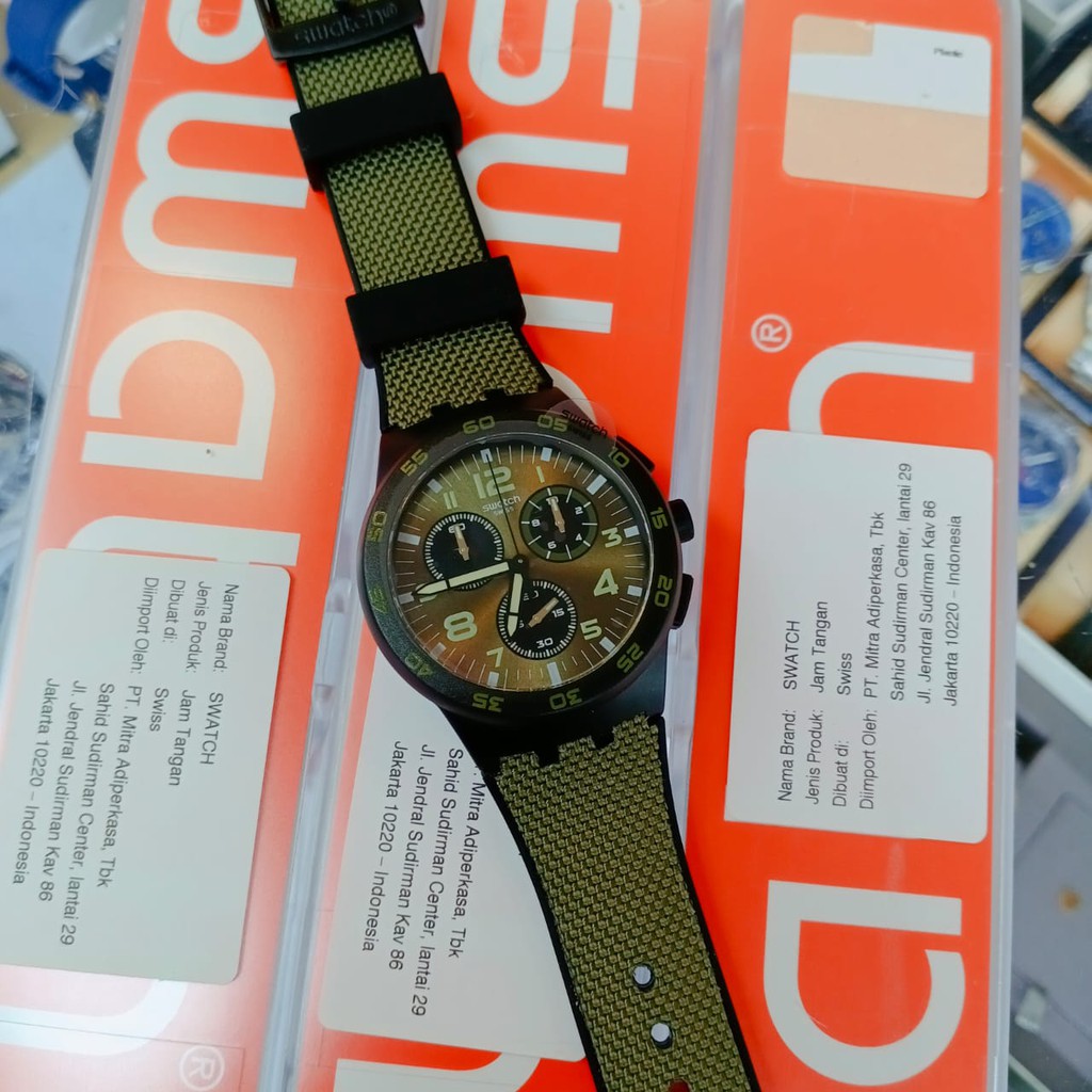 Jual Swatch Analog Jam Tangan Pria Hijau SUSB105 DARK FOREST Original  Indonesia|Shopee Indonesia