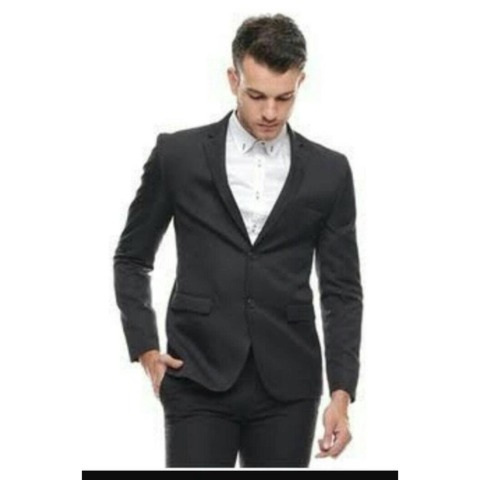 jas kantor jas pria jas kerja jas formal kancing 2 slim fit 1 stel