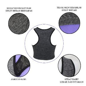 Jual PROM   EELIC BRA 08P PINK Tank Top Sport Yoga Big Size Diskon