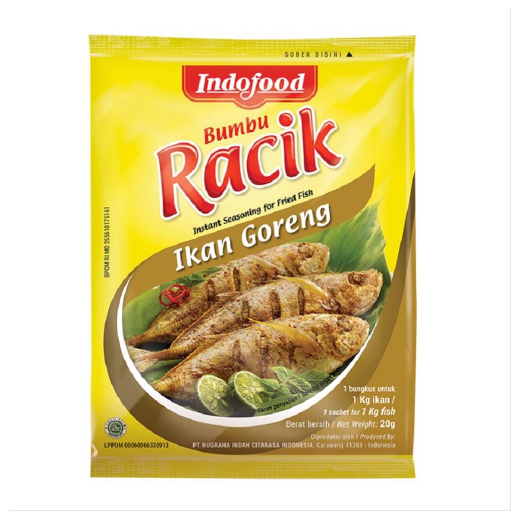 

INDOFOOD Bumbu Racik Ikan Goreng kemasan renceng @20g x 10 pcs