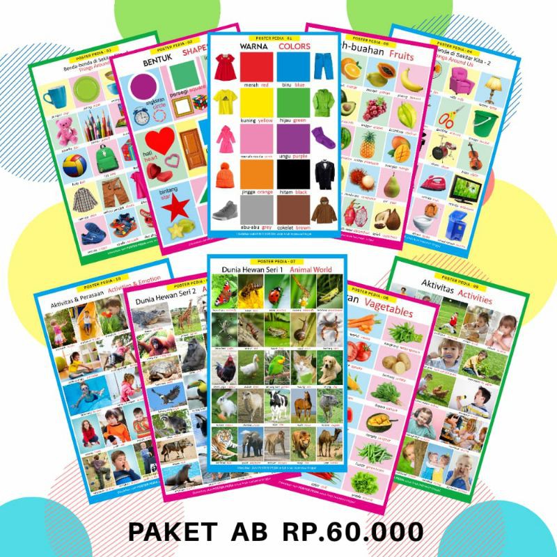 PAKET POSTER KARTU PINTAR