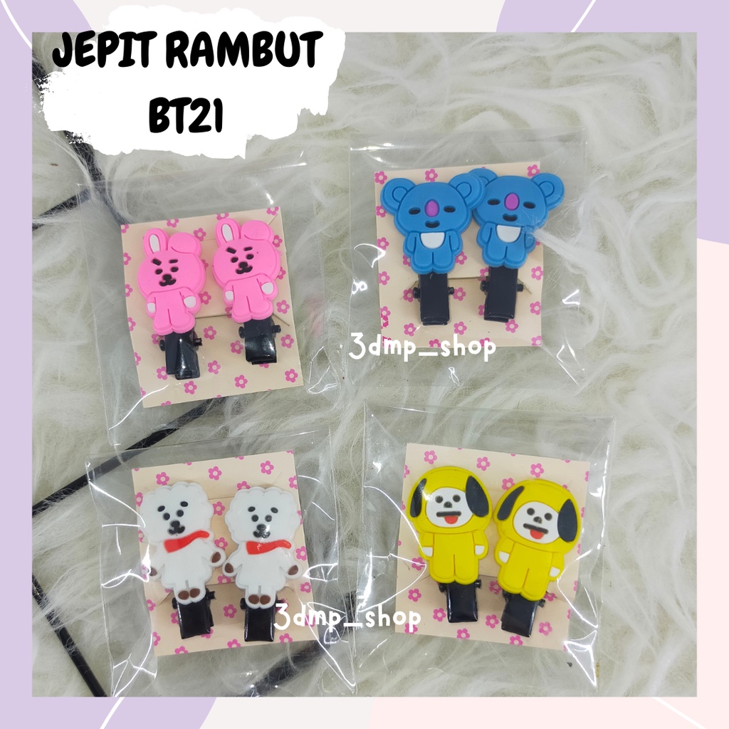 Jepit rambut mini bt21 cooky koya rj chimmy