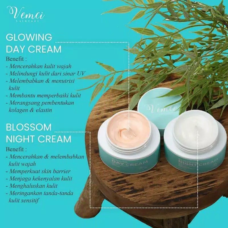 Original Paket Vemci Skincare / Vemci Skincare paket whitening blossom. Aman BPOM. / Vemci Skincare