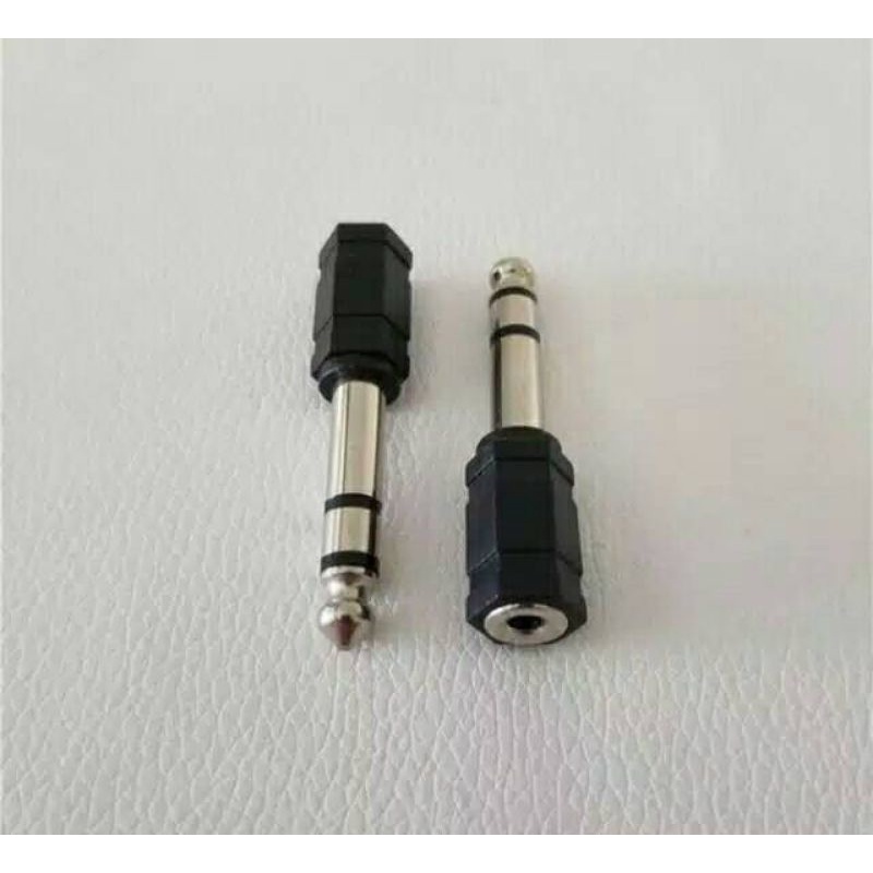 Perubah jack 3.5mm To 6.35mm Sambungan HP ke mic speaker sound plug connector converter - S99