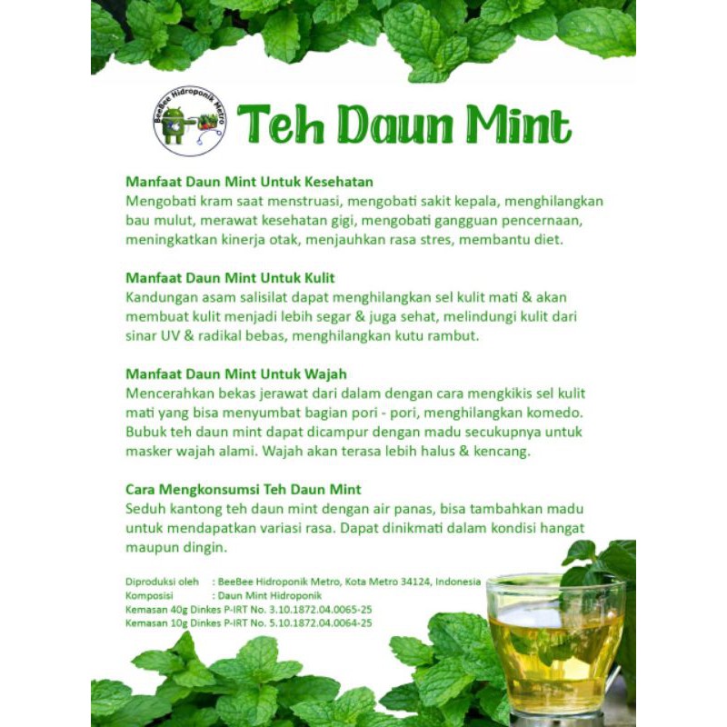 

TEH DAUN MINT