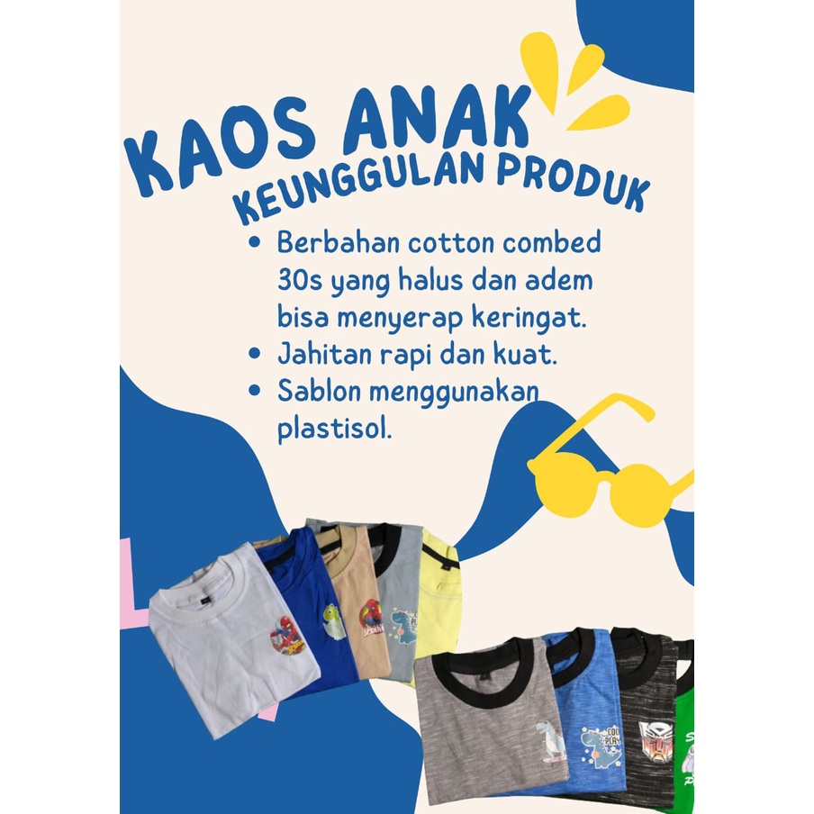 Baju anak unisex / Kaos anak unisex termurah (COD)