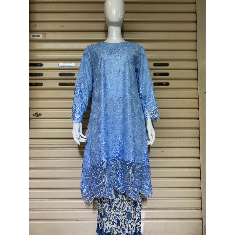 TUNIK TILE JUMBO LD 130.KEBAYA MODERN.KEBAYA TILE.BAJU KEBAYA-BABYBLUE