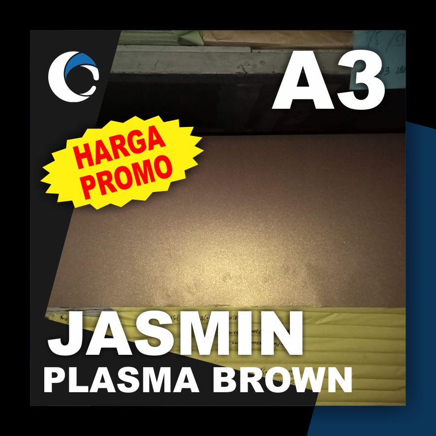

KERTAS JASMINE PLASMA BROWN 200 GSM Uk [ A3 ] 29.7 cm X 42 cm ( 50 LEMBAR )