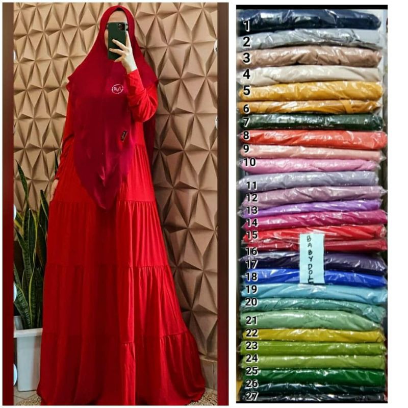 gamis Jersey susun Jersey super