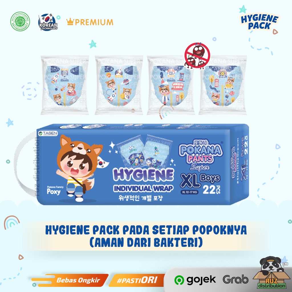 Pokana Pants Size XL 22 Super Boys Baby Diapers - Popok Bayi Premium