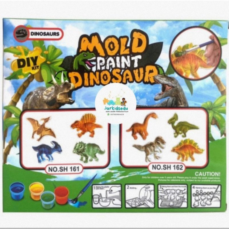 Mainan dino art paint / melukis patung dinosaurus