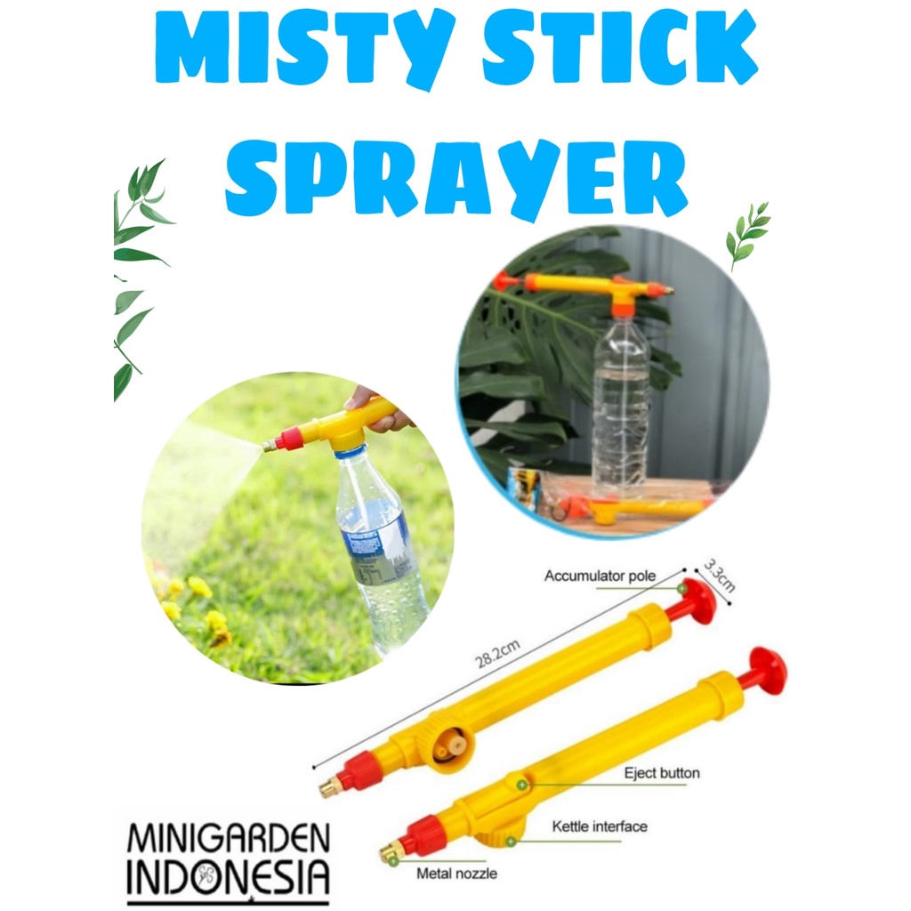 STICK KEPALA JET SPRAYER KUNING alat semprot head hand sprayer pompa - PACKING +BUBBLE