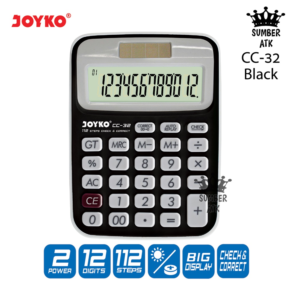 

tyvf Kalkulator Joyko CC-32 / 12 Dits / Check Correct / Calculator