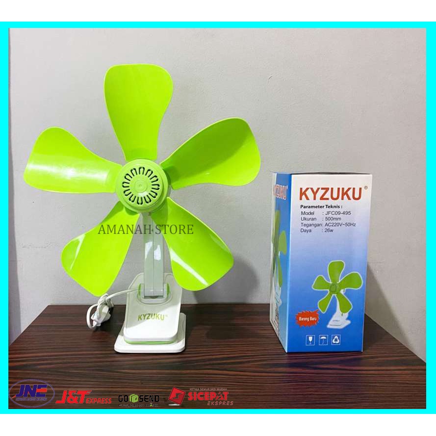 Kyzuku 26w 26 watt Kipas angin duduk Jepit dinding clip 5 fan kyuzuku