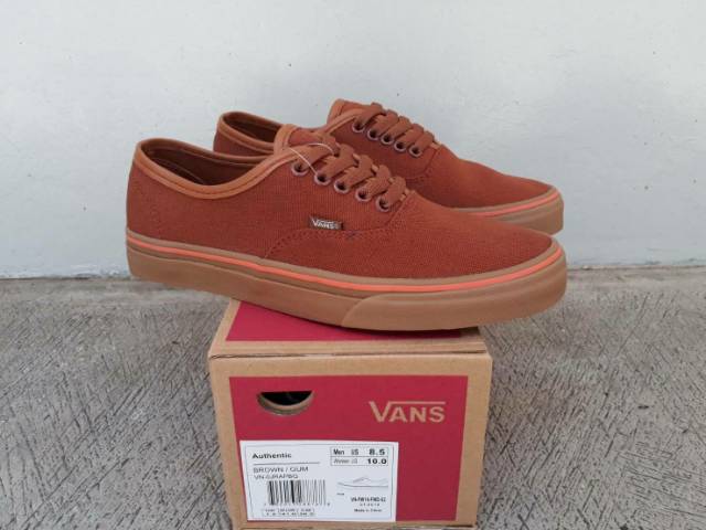 SEPATU PREMIUM BNIB  MADE IN CHINA  WAFFLE DT VANS AUTHENTIC BROWN/GUM