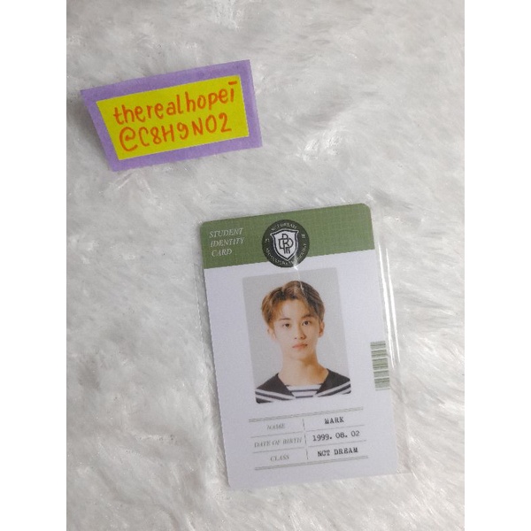 NCT DREAM BACK TO SCHOOL OFFICIAL ID CARD MARK B2S