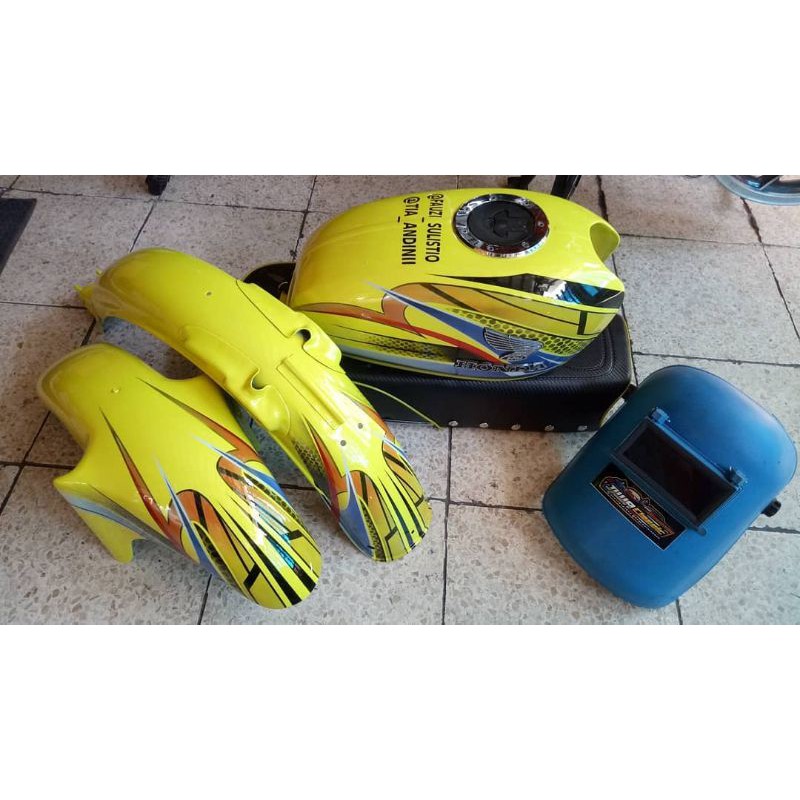 BODY SET CB tutup ninja tangki cb tutup ninja airbrush SLEBOR THREESTAR SLEBOR DEPAN NINJA RR WIN