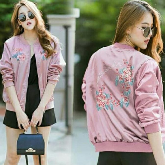 JAKET PARADISE PINK SL jaket wanita semi kulit pink DA610