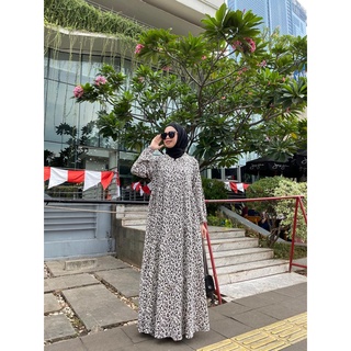 Gamis Rayon Motif Macan Tutul R19 #1