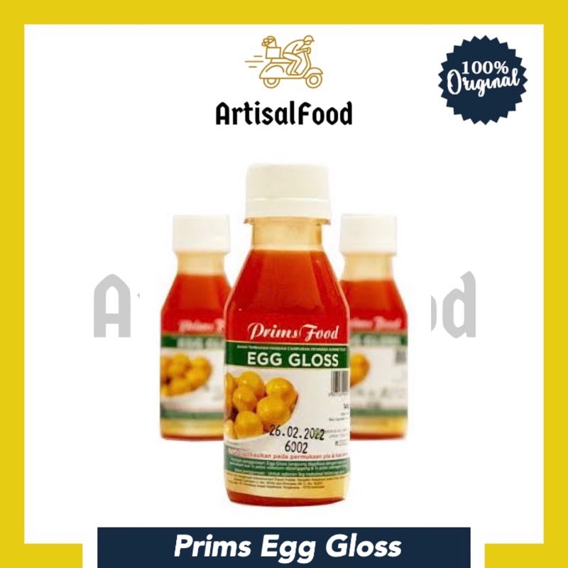 

PRIMS EGGLOSS 140ml pengganti kuning telur/olesan nastar