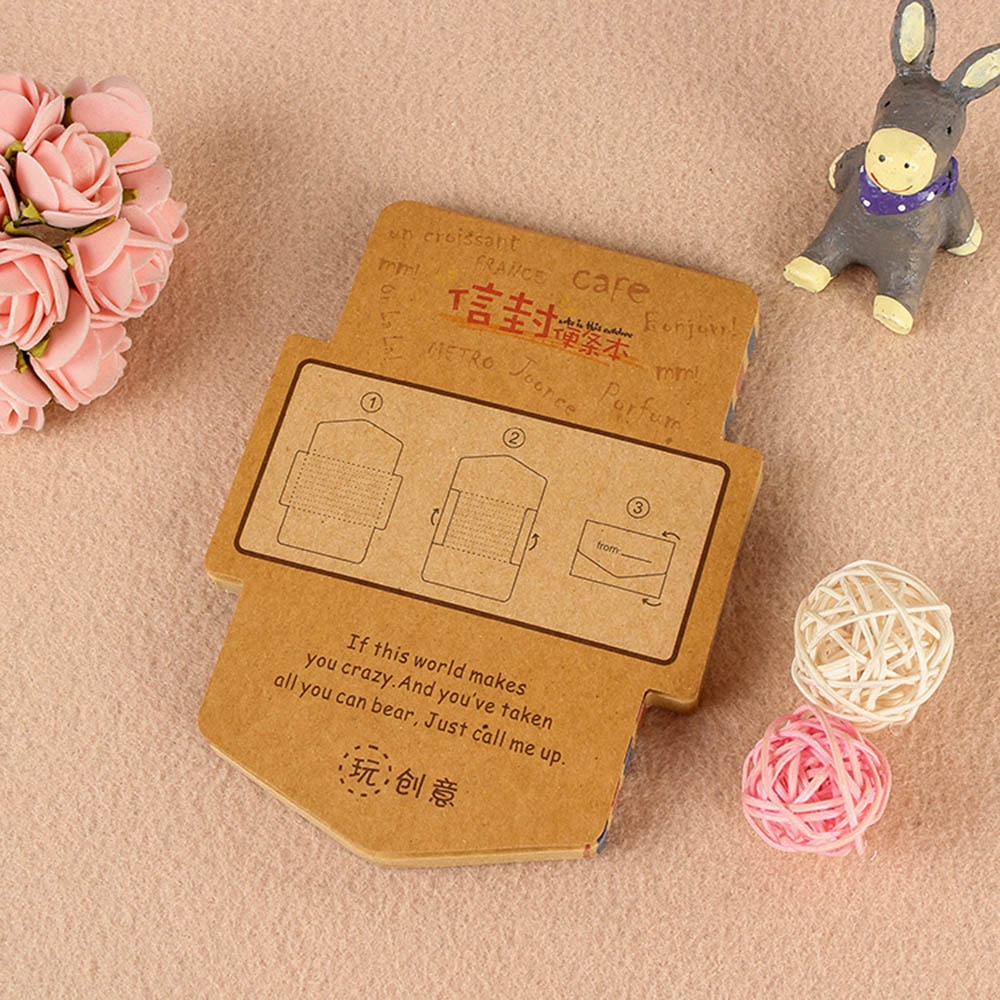 QUINTON Creative Memo Pad School Office Supply Notepad Envelope 45 pcs/set Student Stationery Kraft Paper Vintage Writing Pads