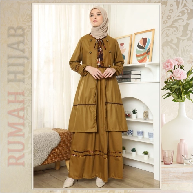 BAJU ORI Gamis Inner Outer Deura D282 / Gamis Deura Kekinian / Gamis Remaja Kekinian / Gamis Wanita 