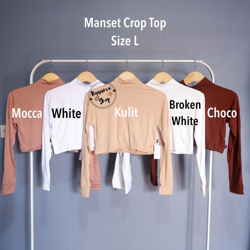 Manset Kaos Crop Top Bahan Rayon size L